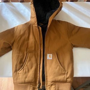 Boys tan carhart jacket size xs